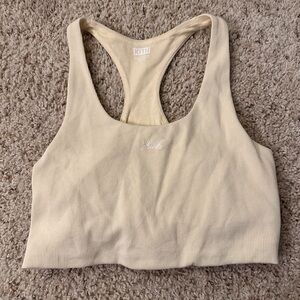 Kith Light Yellow Ribbed Bra/Crop
